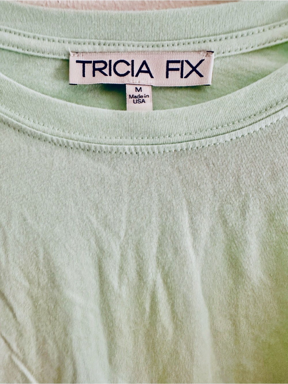 NWOT Tricia Fix Mint Short-Sleeve Tee with Embroidered Butterfly Back, M - Picture 4 of 6